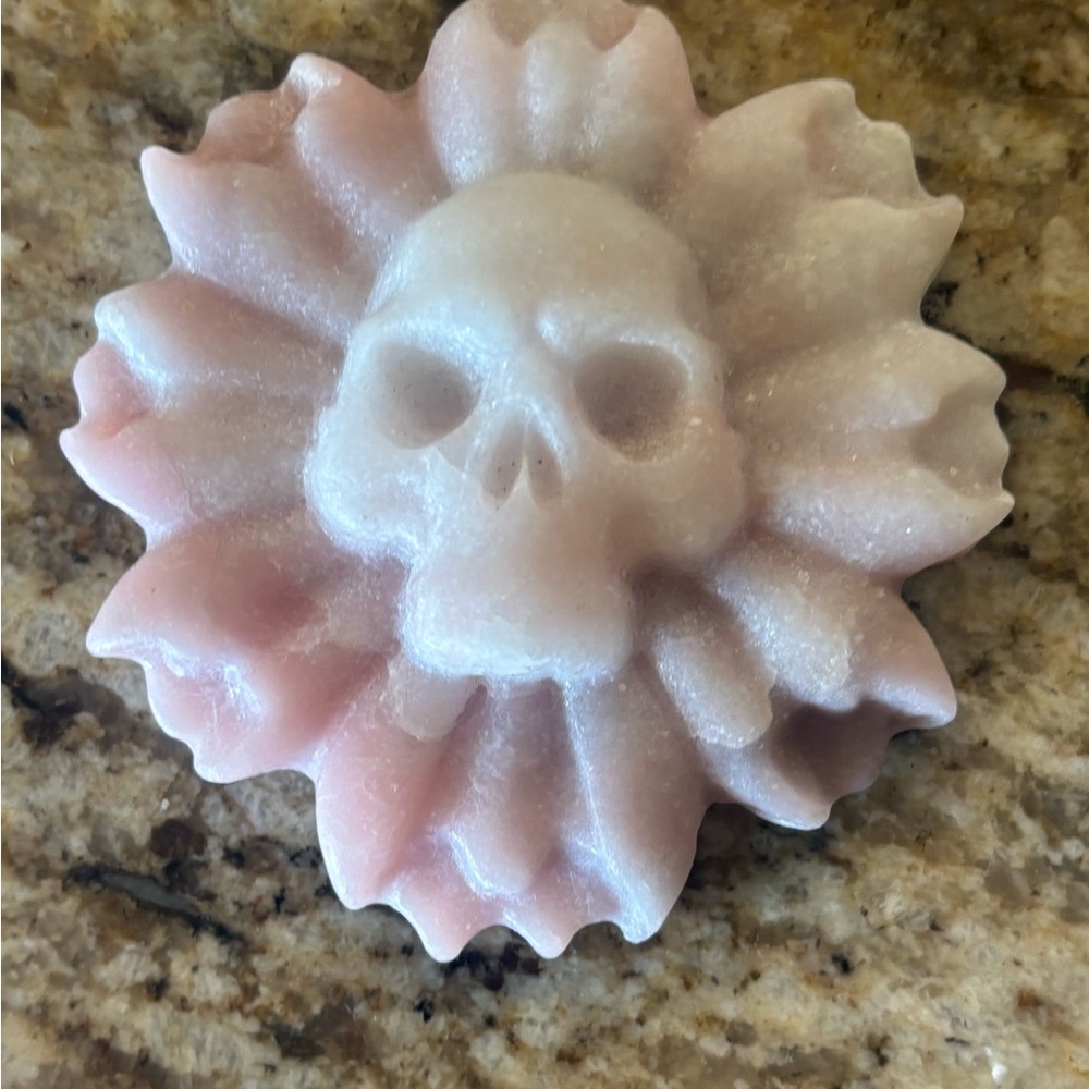 Skull Flower Soap in Soft Pink